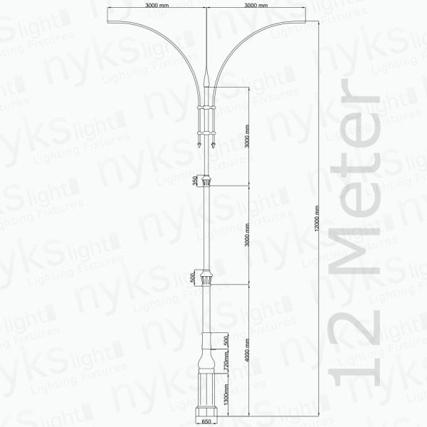 Irak Pole 7052 12 Meter Technic Drawing