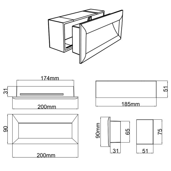 6W Duvar Led Teknik Cizim