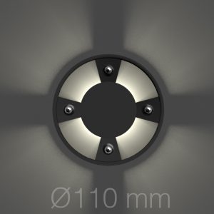 NYZ67114, 4W Dört Yönlü Zemin Aydınlatma, Ø110mm