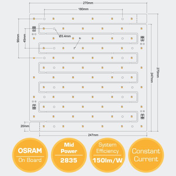 26W Kare Led PCB