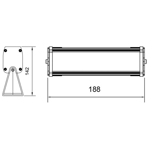 6W Wallwasher Ölçü