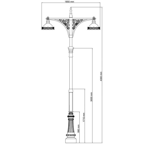 NY60703 Decoratif Lighting Pole Tecnic